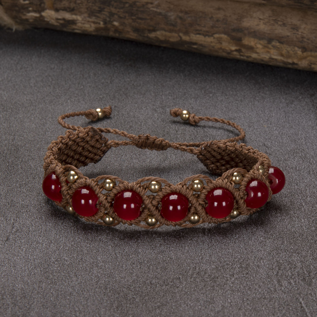 2025 new model, niche versatile pure hand-woven bracelet, gray moonstone hemming design bracelet