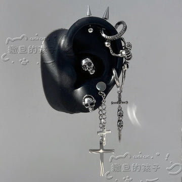 Satan's Children, Bone-Binding Poems, Earrings, Ear Bones Don't Fade, Cochlear Studs, Earrings, Devil Studs, Earrings