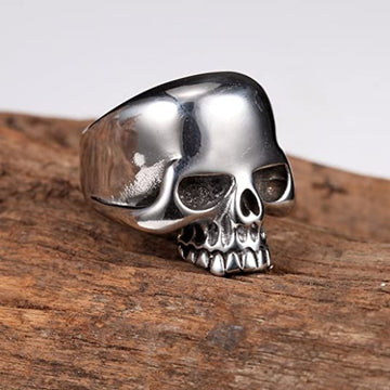 European and American hip hop skull rings men's ins style niche retro three-dimensional ring rings foreign trade jewelry wholesale