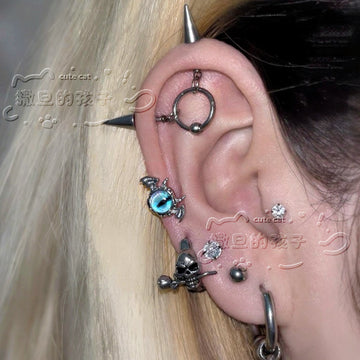 Satan's Child, Magic Child, Ear Spikes, Earrings, Devil Spikes, Earrings, Cochlear Spikes, Small Ear Spikes