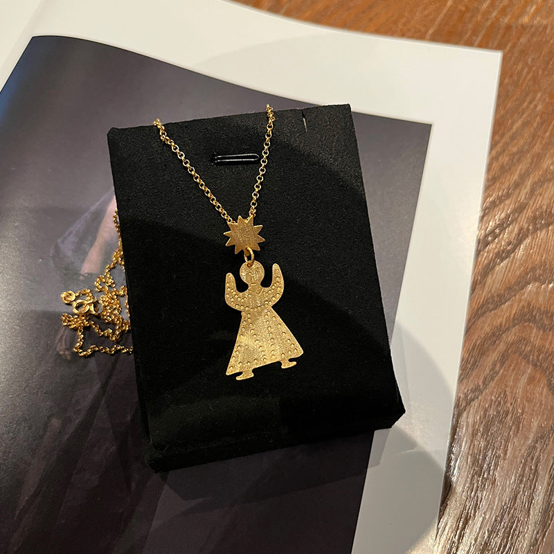 Pair version of Seiko brushed lucky star girl necklace Spain AS gilded niche vintage chic necklace