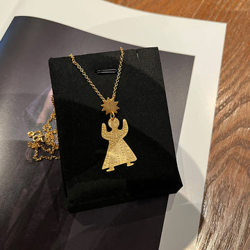 Pair version of Seiko brushed lucky star girl necklace Spain AS gilded niche vintage chic necklace