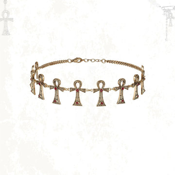 Key of Life Anka Cross Collarbone Chain Niche Neck Chain