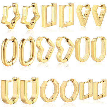 special supply of stainless steel ear buckles women's light luxury hand-polished geometric earrings furnace real gold earrings wholesale