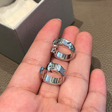 The Queen Mother of the West, Saturn, belt buckle earrings, unisex, niche high-end ring earrings, plain hoop earrings