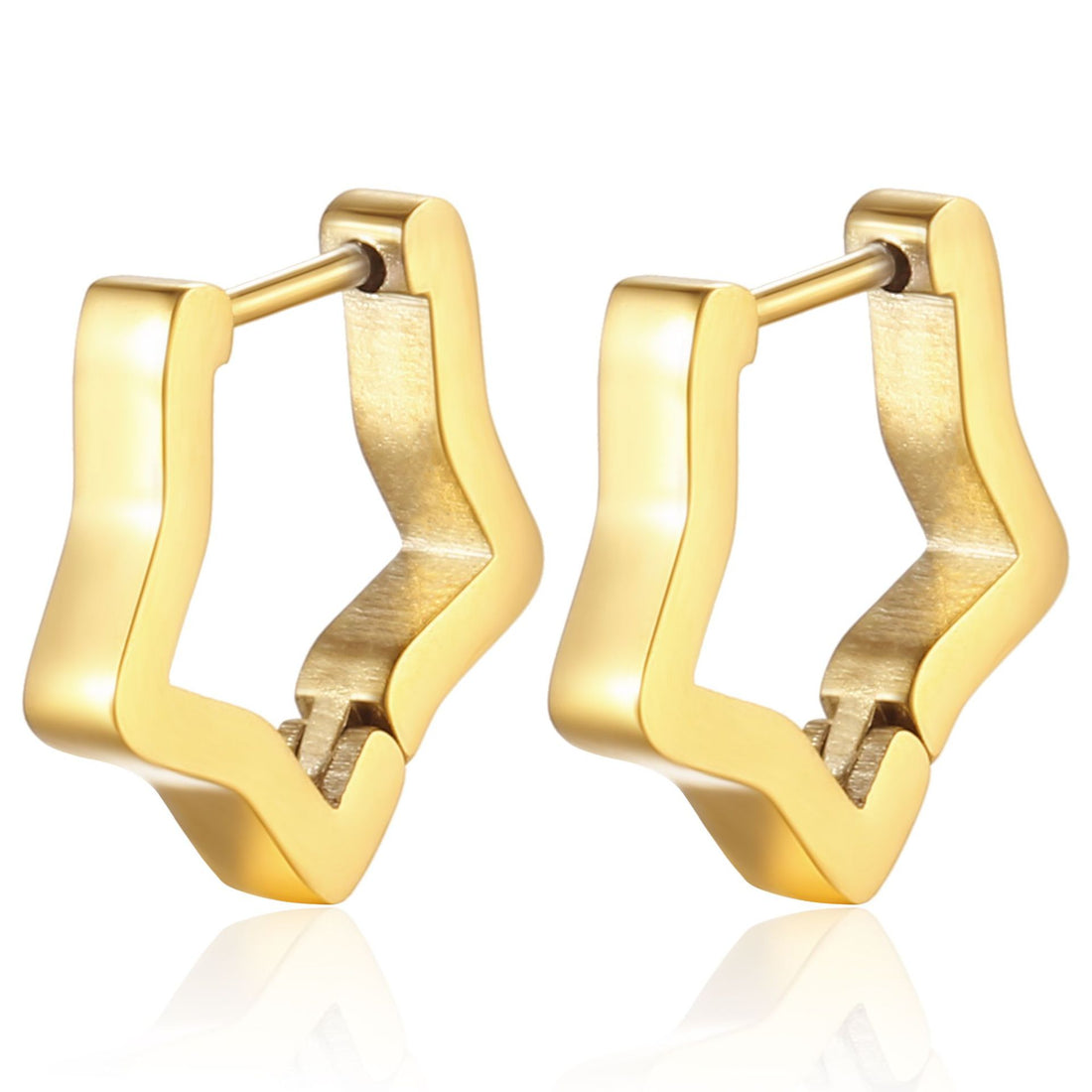 special supply of stainless steel ear buckles women's light luxury hand-polished geometric earrings furnace real gold earrings wholesale