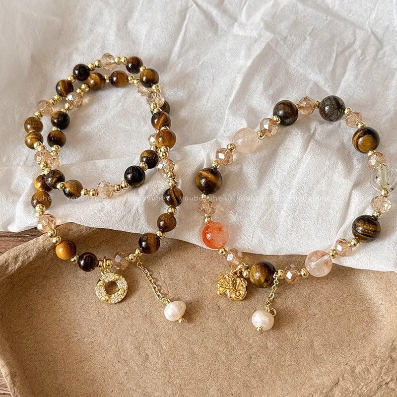 Maillard beaded bracelet women's retro high-end sense light luxury niche versatile bracelet new Chinese spring and summer accessories women