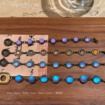 Handmade, medieval glazed bracelet, exotic ethnic style, heavy industry, old niche design, vintage jewelry vintage