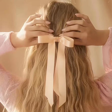 Split magnetic bow headgear hairpin female sweet ballet wind with hairpin back head hair accessories grab clip