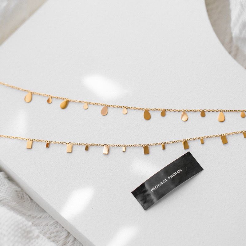 European and American versatile titanium steel necklace women's light luxury niche design sense collarbone chain sweater chain 2021 new trendy accessories