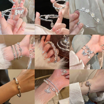 Sparkling broken feeling~ ins diamond-encrusted zircon bracelet wholesale light luxury irregular temperament versatile opening design bracelet