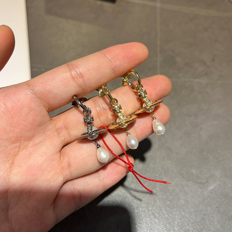 The Queen Mother of the West Aviator Baroque Alien Droplet Pearl Earrings Earrings Earrings Earrings