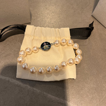 Queen Mother of the West, black enamel buckle, pearl bracelet, magnetic buckle, enamel bracelet, sweet cool wind pearl magnetic hand ornament