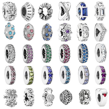 Zunmi Accessories European and American Personality Creative Matching O-Shaped Alloy Diamond Bead Separator Diy Panjia Bracelet Wholesale