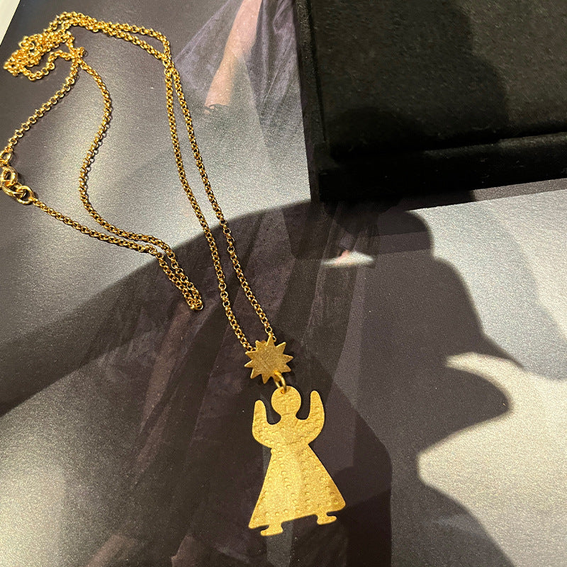 Pair version of Seiko brushed lucky star girl necklace Spain AS gilded niche vintage chic necklace