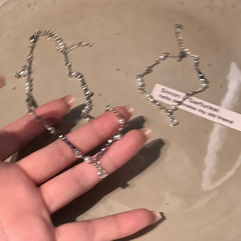 Pure desire wind~ pearl zircon splicing necklace female ins cold wind bracelet collarbone chain Internet celebrity neck chain