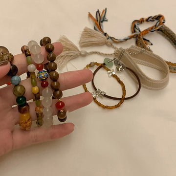 beaded bracelet collection women ins niche design sense jewelry adjustable versatile bracelet wholesale