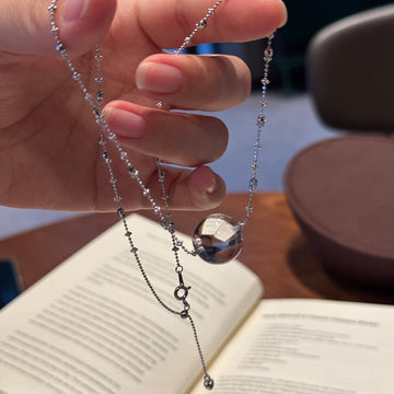 Live broadcast explosive heavy industry fairy link Lutong white crystal necklace 16MM net body small light bulb pendant jewelry replacement