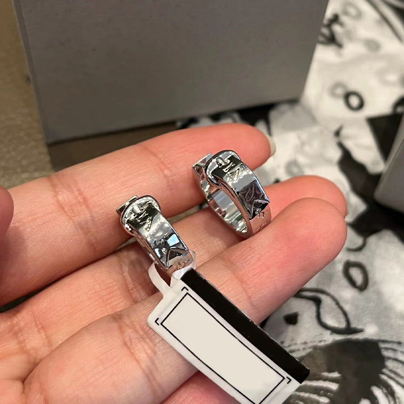 The Queen Mother of the West, Saturn, belt buckle earrings, unisex, niche high-end ring earrings, plain hoop earrings