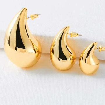 Foreign trade hot-selling explosion exaggerated large water drop earrings women's CBB gold-plated ring teardrop earrings European and American fashion earrings