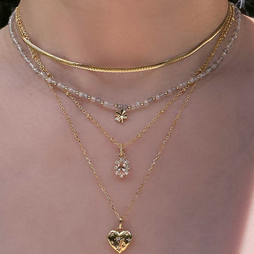 popular medieval stacking wearing Xingmang love flash diamond collarbone chain flash diamond necklace versatile necklace
