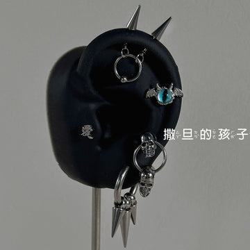 Satan's Child, Tooling Cool Cover, Earrings, Ear Bone Nails, Earrings, Devil Nails, Ear Bridge, Men's and Women's Earrings