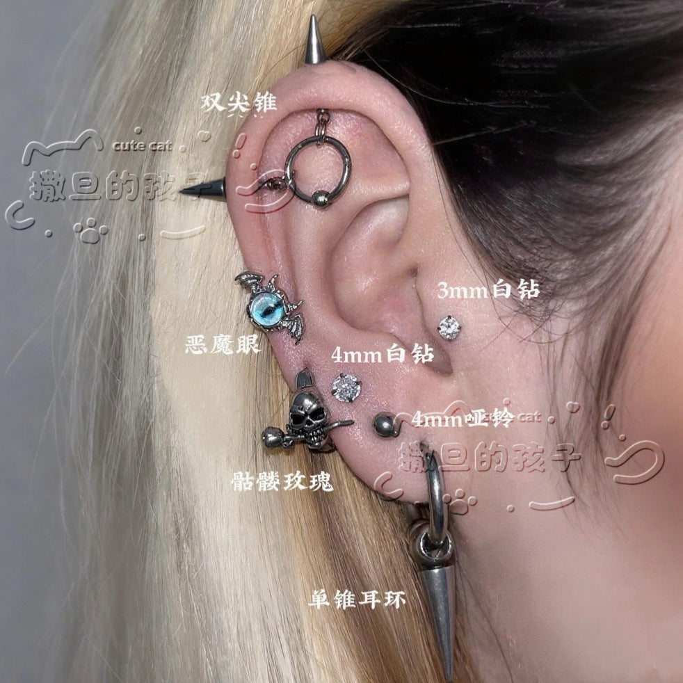 Satan's Child, Magic Child, Ear Spikes, Earrings, Devil Spikes, Earrings, Cochlear Spikes, Small Ear Spikes